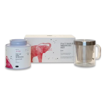 Paper & Tea - Daily Brew Set Black Organic - Zestaw zaparzacz + herbata