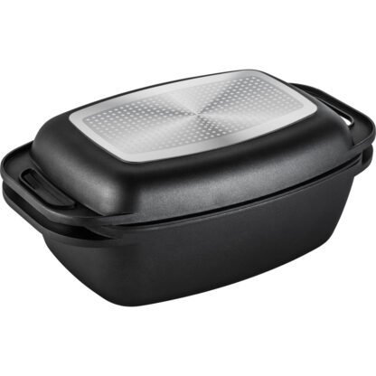Lamart - Brytfanna z Pokrywą Do Grillowania DOUBLE LT1105 - 9 L