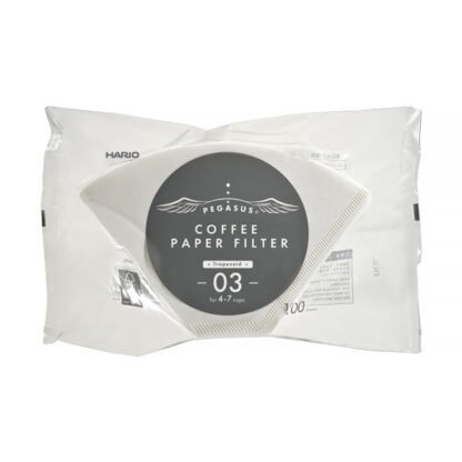 Hario - Filtry papierowe białe PEGASUS 03 - 100 Sztuk