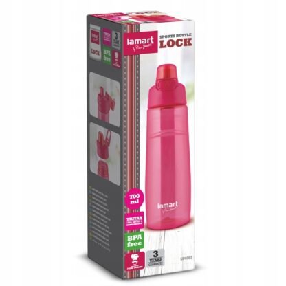 Lamart - Butelka Sportowa LOCK LT4063 - Różowa 700 ml - obrazek 7