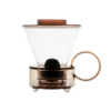 Clever Dripper - szklany zaparzacz do kawy, brązowy, z wygodnym uchwytem i dolnym zaworem