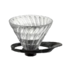 Hario V60-02 dripper do parzenia kawy, szklany i czarny