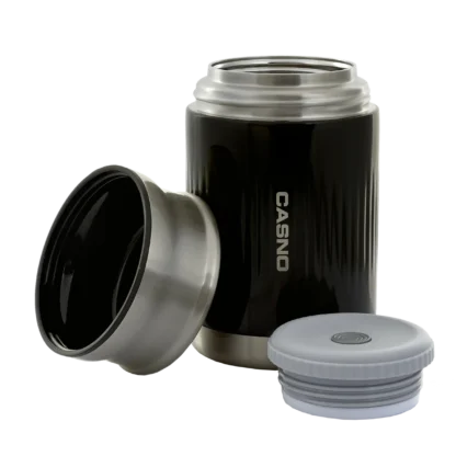 Termos obiadowy Casno Marapi 750ml czarny - rozłożony na części