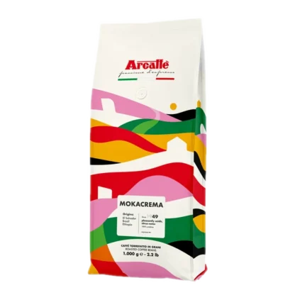Kawa ziarnista Arcaffe Mokacrema 1kg, mieszanka arabiki, o delikatnym, kremowym smaku