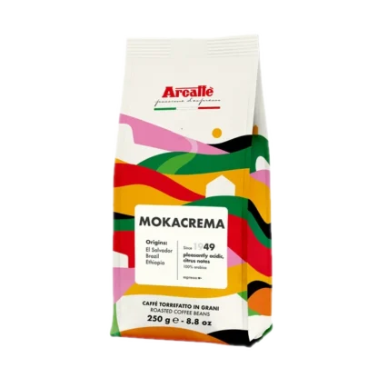 Kawa ziarnista Arcaffe Mokacrema 250g, mieszanka arabiki, o delikatnym, kremowym smaku
