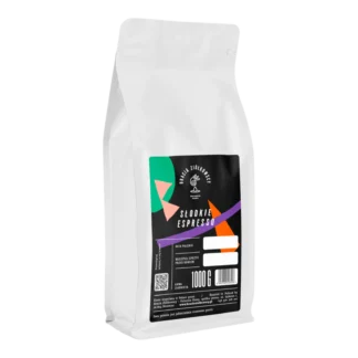 Kawa Słodkie Espresso 1kg, ziarna o słodkim smaku, palona przez Braci Ziółkowskich, opakowanie 1kg