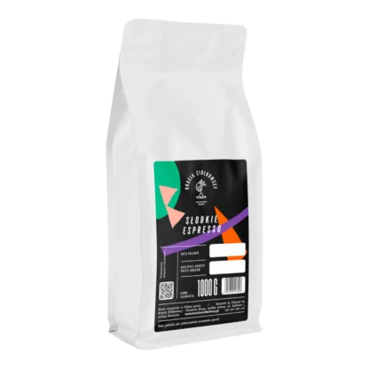Kawa Słodkie Espresso 1kg, ziarna o słodkim smaku, palona przez Braci Ziółkowskich, opakowanie 1kg