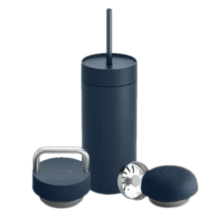Granatowy kubek termiczny Fellow Carter Move Mug 473ml, zestaw 3 w 1 z wymiennymi pokrywkami