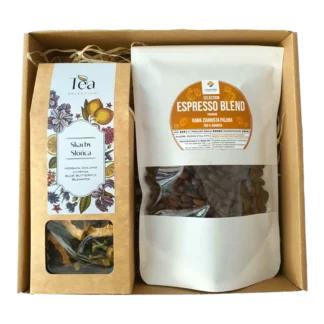 Zestaw prezentowy: Herbata Skarby Słońca i kawa Espresso Blend