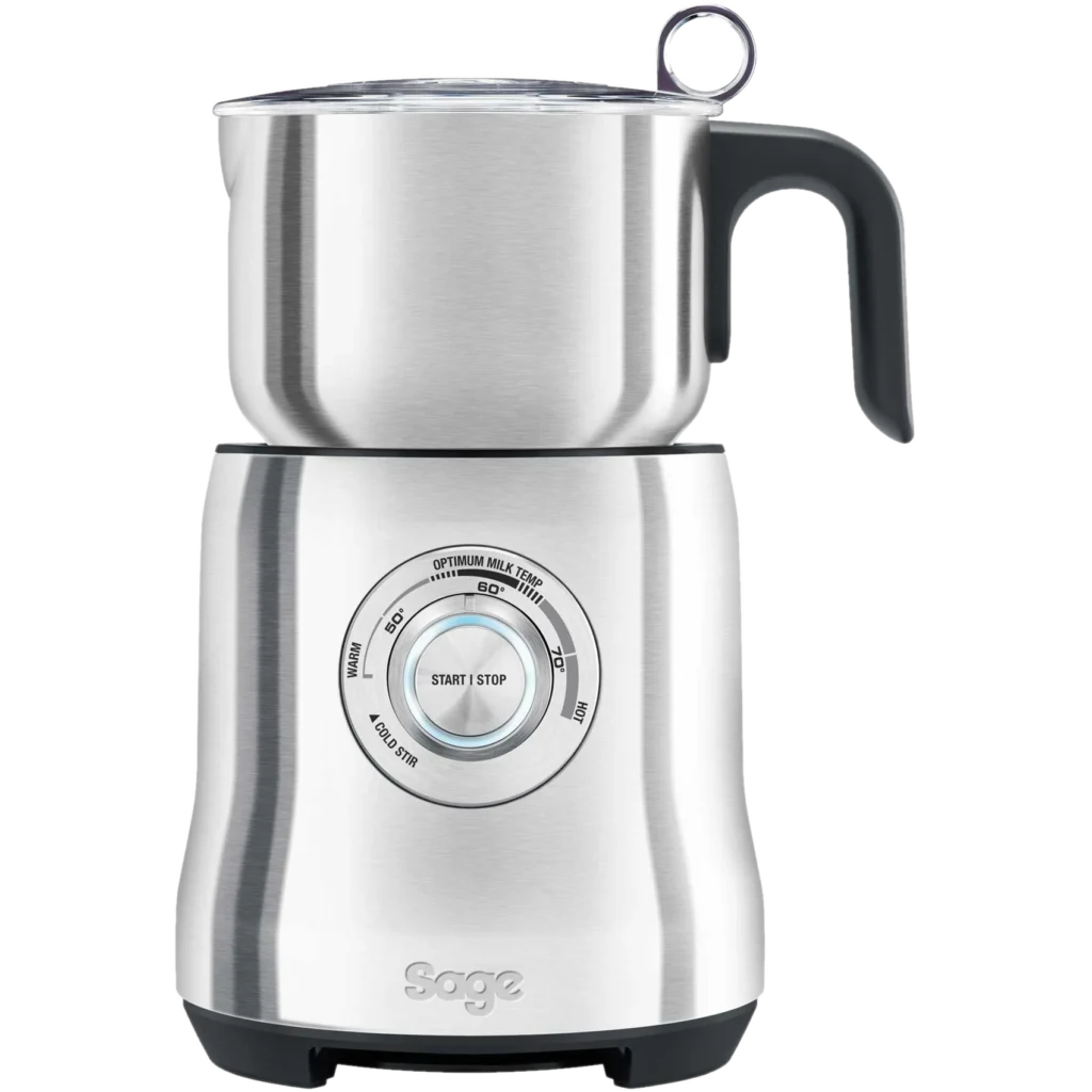 Spieniacz do mleka Sage z przyciskiem Start/Stop i regulacją temperatury