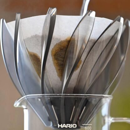 Hario - Suiren - Plastikowy dripper - Czarny - obrazek 5