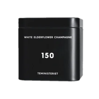 Czarna puszka herbaty Teministeriet White Elderflower Champagne, 150, Herbata Sypana, 15g.