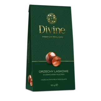 Eurohansa - DIVINE Premium Pralines Orzechy Laskowe w Czekoladzie Mlecznej - 50g