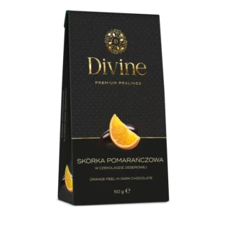 Eurohansa - DIVINE Premium Pralines Skórka Pomarańczowa w Czekoladzie Deserowej - 50g