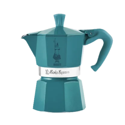 Stylowa oktanowa kawiarka Bialetti Moka Express z kolekcji Wonderland, o pojemności 3 filiżanek, z charakterystycznym logo Bialetti. Idealna do parzenia intensywnej kawy na kuchenkach gazowych i elektrycznych.