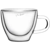 Szklanka termiczna Lamart Vaso do cappuccino o eleganckim i minimalistycznym designie, wyposażona w podwójne ścianki izolujące, które utrzymują optymalną temperaturę napoju. Przezroczysta konstrukcja wykonana z wytrzymałego szkła, idealna do serwowania gorących kaw, cappuccino oraz innych napojów.