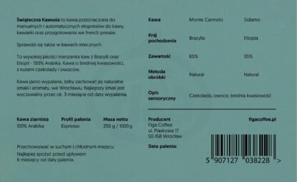 Figa Coffee - Świąteczna Kawusia - Blend do Espresso - 250g - obrazek 4