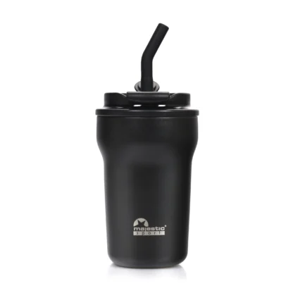 Kubek Termiczny Ze Słomką Majestic Sport Hoody 420 ml Czarny