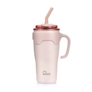 Kubek Termiczny Ze Słomką Majestic Sport Jelly 650 ml Różowy