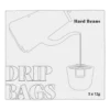 Opakowanie Hard Beans Drip Bags 5x12g – wygodne saszetki z wysokiej jakości kawą specialty, idealne do szybkiego zaparzania w podróży, w biurze lub w domu. Delikatny proces ekstrakcji zapewnia pełnię smaku i aromatu.