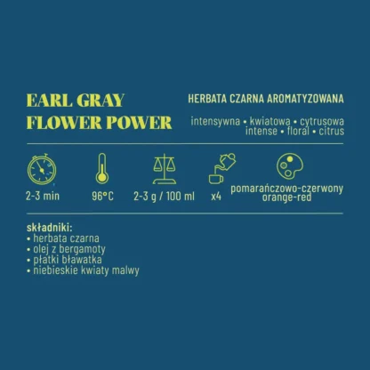 Hard Beans Herbata Earl Grey Flower Power 50 g - obrazek 3