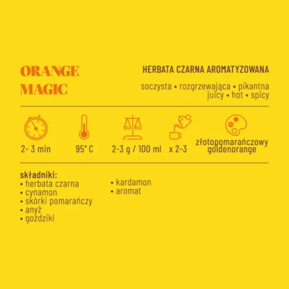 Hard Beans Herbata Czarna Orange Magic 50 g - obrazek 3