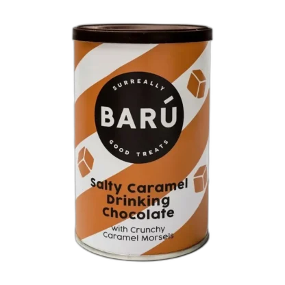 Opakowanie BARÚ Salty Caramel Drinking Chocolate 250 g – czekolada do picia z kawałkami karmelu, dostępna w sklepie z kawą Coffee Selection.