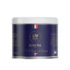 Granatowa puszka herbaty Kusmi Tea L’Earl Grey à la française z francuską flagą, złotym herbem Republiki i eleganckim napisem, zawierająca czarną herbatę bio.