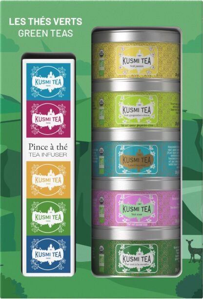 Kusmi Tea - Zestaw Prezentowy Zielonych Herbat Green Teas z Zaparzaczem - obrazek 2