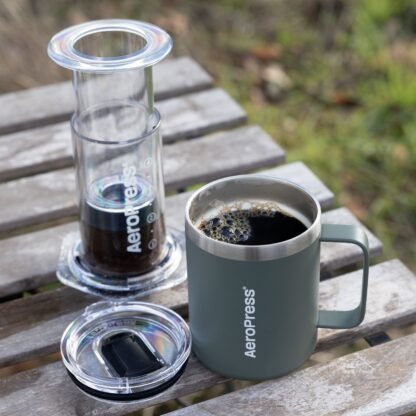 AeroPress - Travel Coffee Mug - Kubek Termiczny Zielony 350ml - obrazek 3