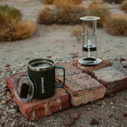 AeroPress - Travel Coffee Mug - Kubek Termiczny Zielony 350ml - obrazek 4