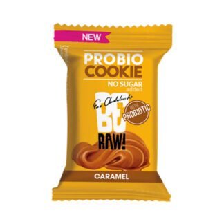 BeRAW! Probio Cookie Ciasteczko Probiotyczne Carmel Karmelowe Bez Dodatku Cukru 18 g
