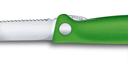 Nóż Victorinox Piknikowy Swiss Classic Zielony Składany 6.7836.F4B Ostrze Ząbkowane 11 cm - obrazek 5