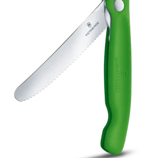 Nóż Victorinox Piknikowy Swiss Classic Zielony Składany 6.7836.F4B Ostrze Ząbkowane 11 cm