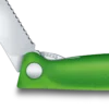 Nóż Victorinox Piknikowy Swiss Classic Zielony Składany 6.7836.F4B Ostrze Ząbkowane 11 cm - obrazek 3