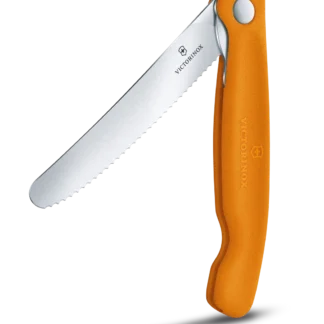 Nóż Victorinox Piknikowy Swiss Classic Pomarańczowy Składany 6.7836.F9B Ostrze Ząbkowane 11 cm
