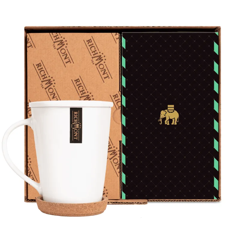 Herbatka Richmont Apple Mint 40 szt porcelanowy zestaw do herbaty