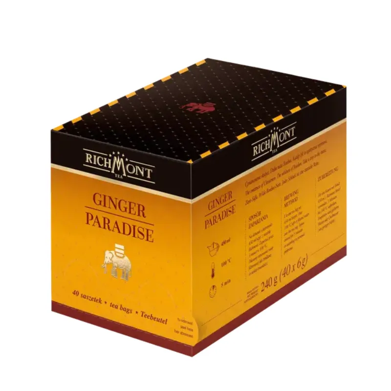 Herbatka Richmont Ginger Paradise 40 saszetek zestaw do celebracji herbaty