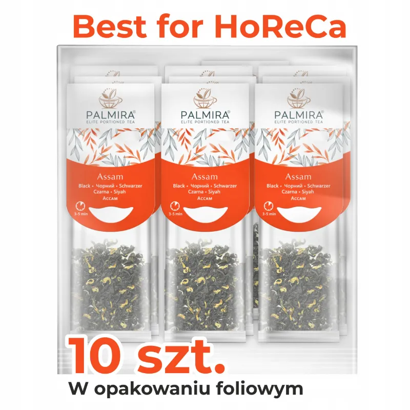 Herbata czarna indyjska w saszetkach Palmira Assam 10 saszetek