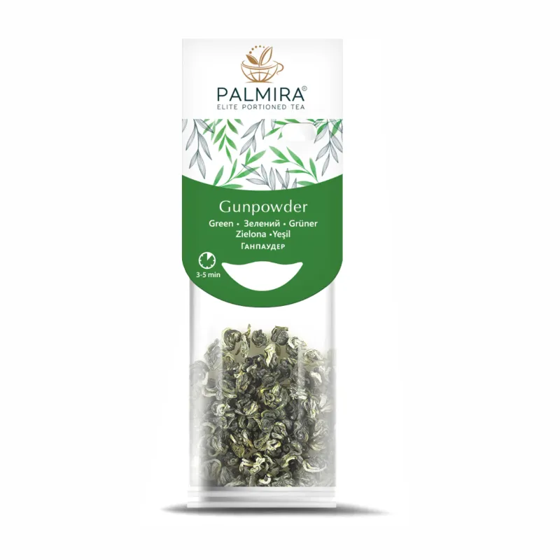Herbata zielona liściasta w saszetkach Palmira Gunpowder 10 saszetek