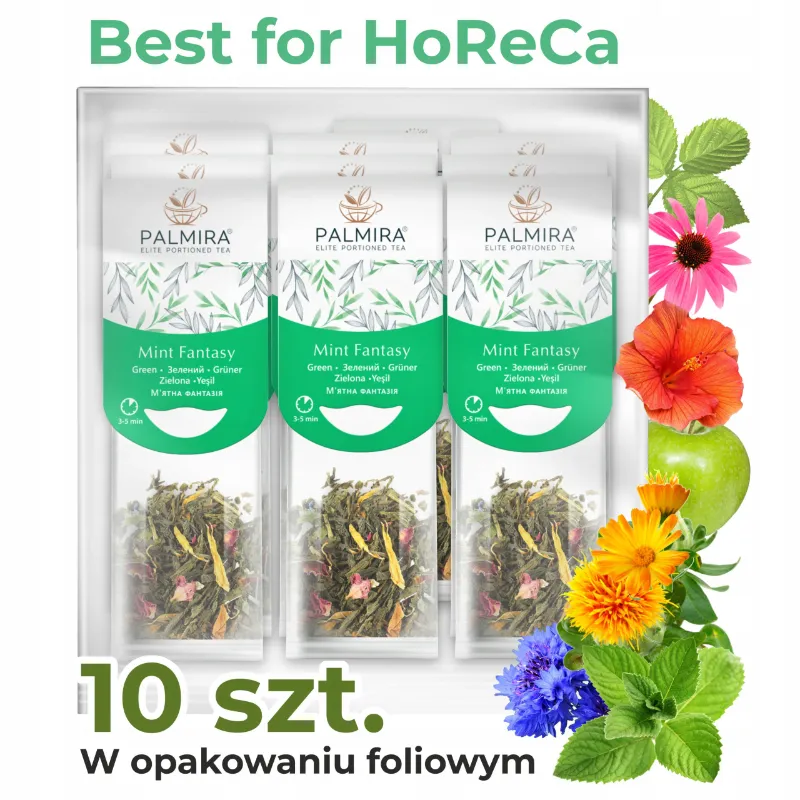 Herbata zielona z miętą w saszetkach Palmira Mint Fantasy 10 saszetek