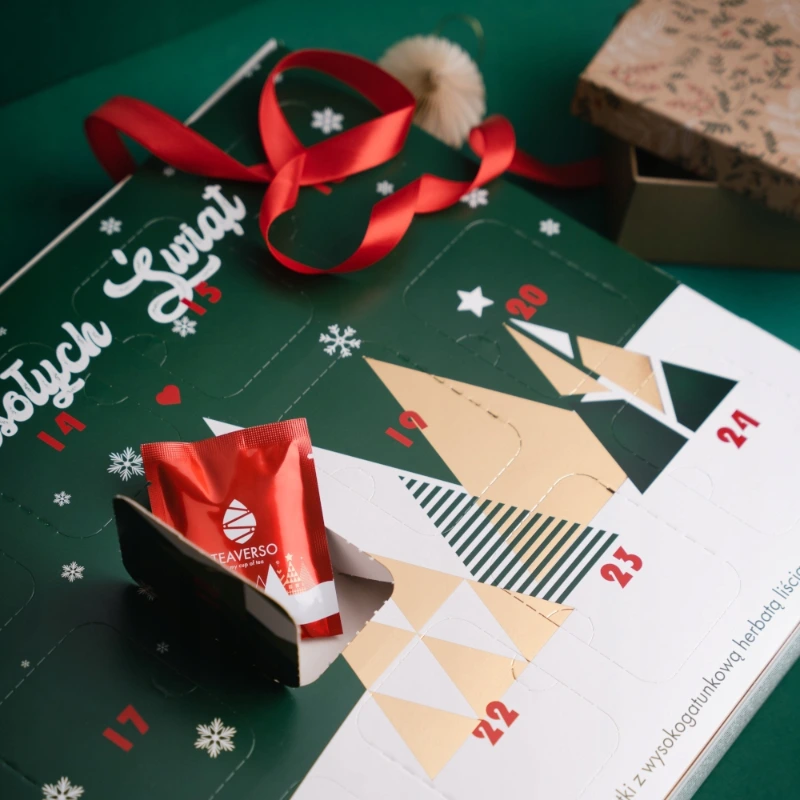 Teaverso - Kalendarz Adwentowy z herbatą liściastą premium 24 x 5g