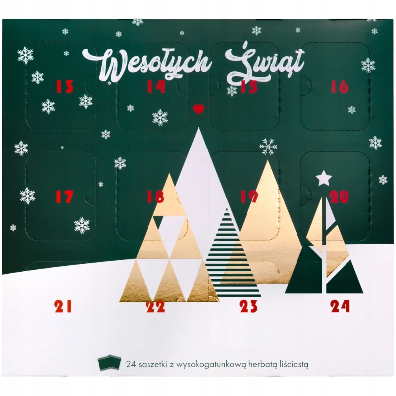Teaverso - Kalendarz Adwentowy z herbatą liściastą premium 24 x 5g