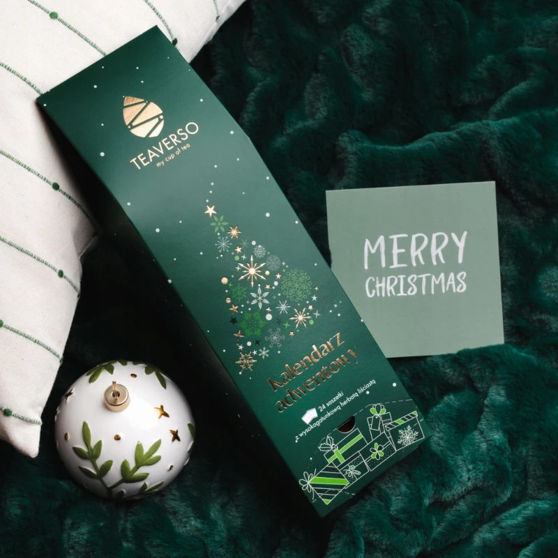 Teaverso - Kalendarz Adwentowy DOMEK z herbatą liściastą premium 24 x 5g