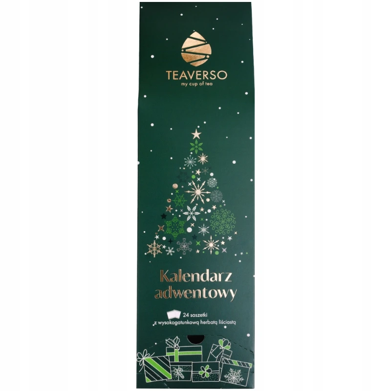 Teaverso - Kalendarz Adwentowy DOMEK z herbatą liściastą premium 24 x 5g