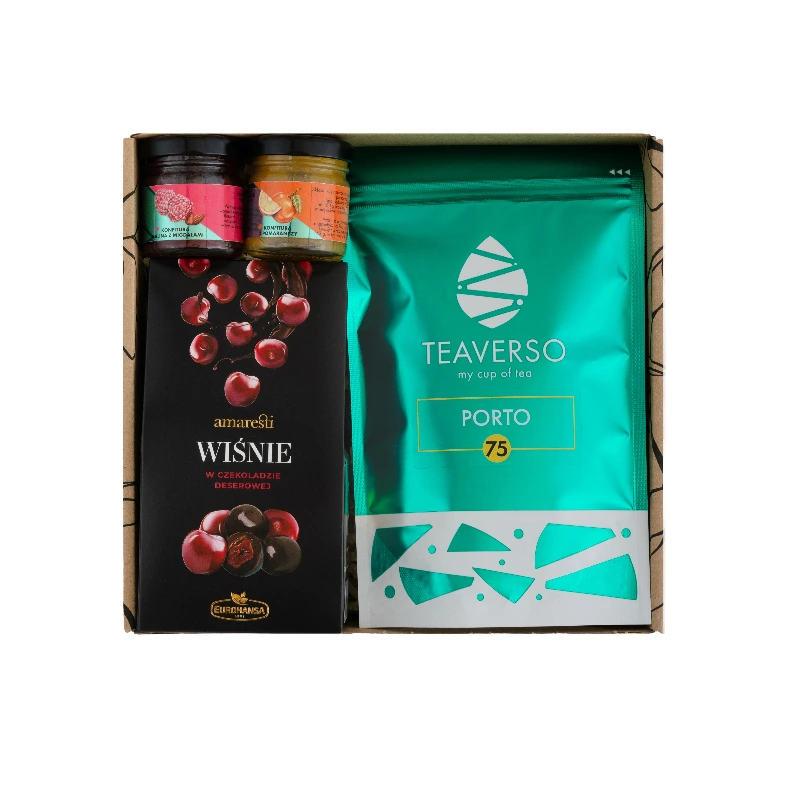 Zestaw Prezentowy BOX HERBATA BAKALIE KONFITURY