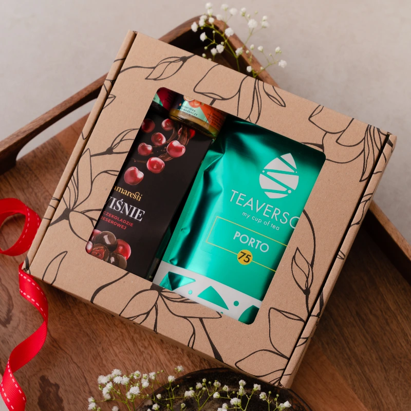 Zestaw Prezentowy BOX HERBATA BAKALIE KONFITURY