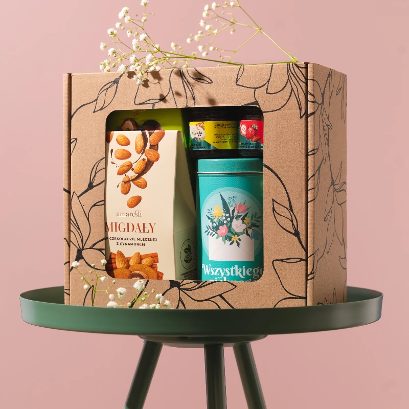 Zestaw Prezentowy BOX HERBATA 2 x BAKALIE KONFITURY