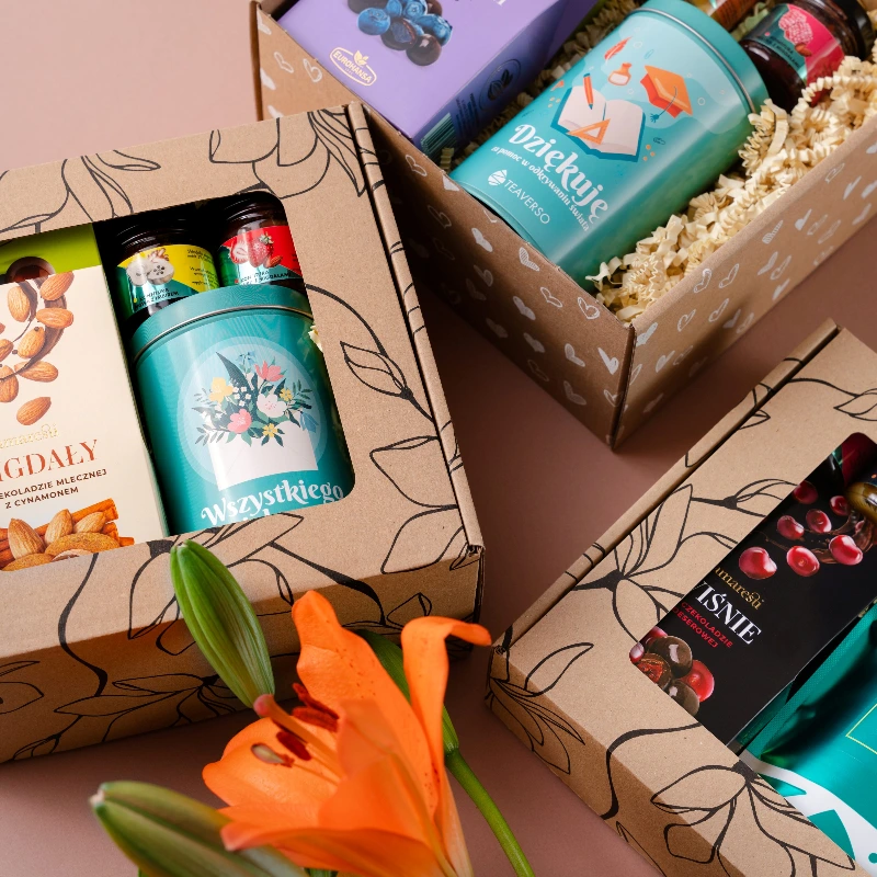 Zestaw Prezentowy BOX HERBATA BAKALIE KONFITURY