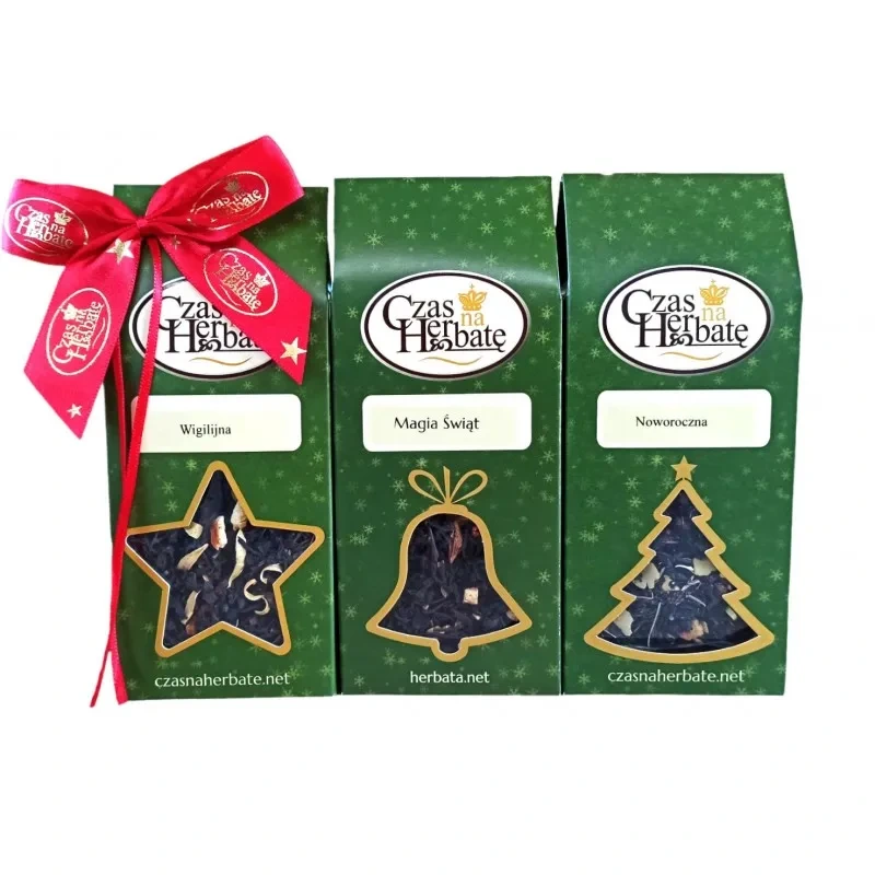 Zestaw Świąteczny Zielony Reniferek Herbata Świąteczna Zimowa 150 g